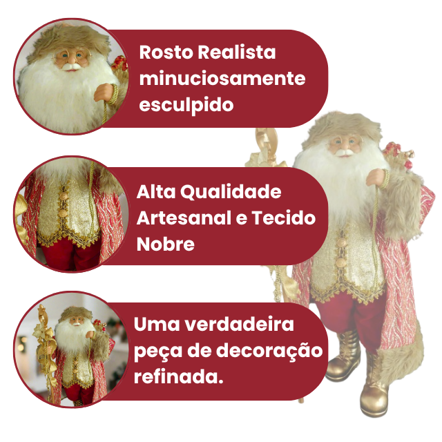 Estatueta Papai Noel Aurélio 41 cm