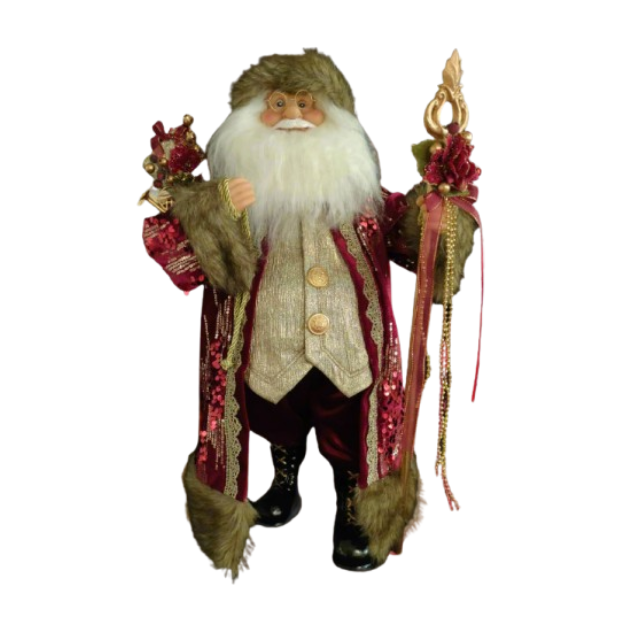 Estatueta Papai Noel Guardião do Natal 52 cm