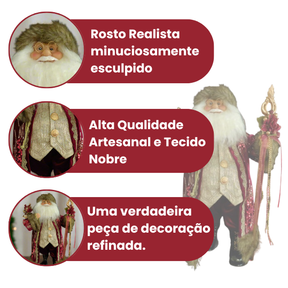 Estatueta Papai Noel Guardião do Natal 52 cm
