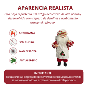 Estatueta Papai Noel Master Chefe 51 cm