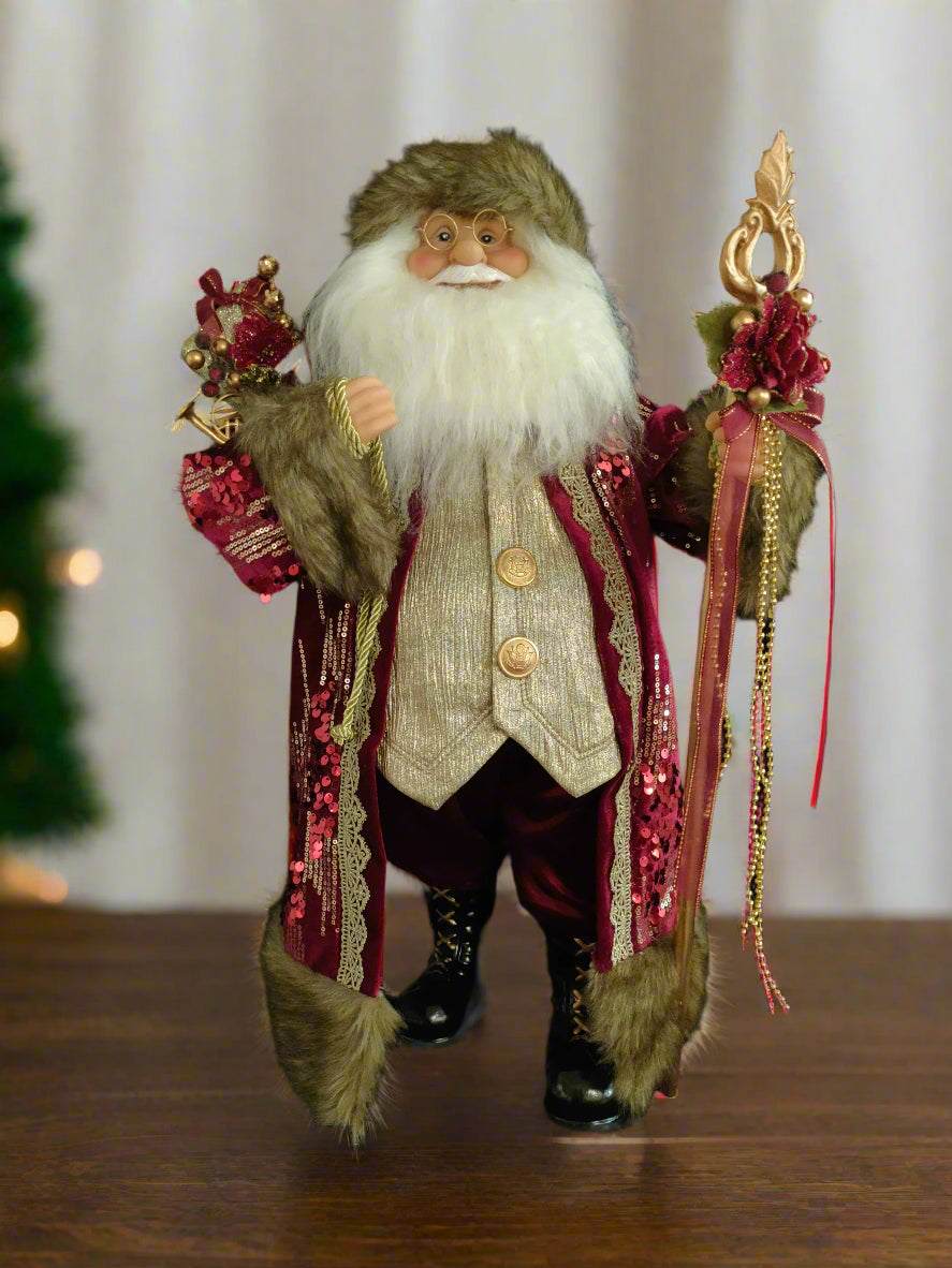 Estatueta Papai Noel Guardião do Natal 52 cm